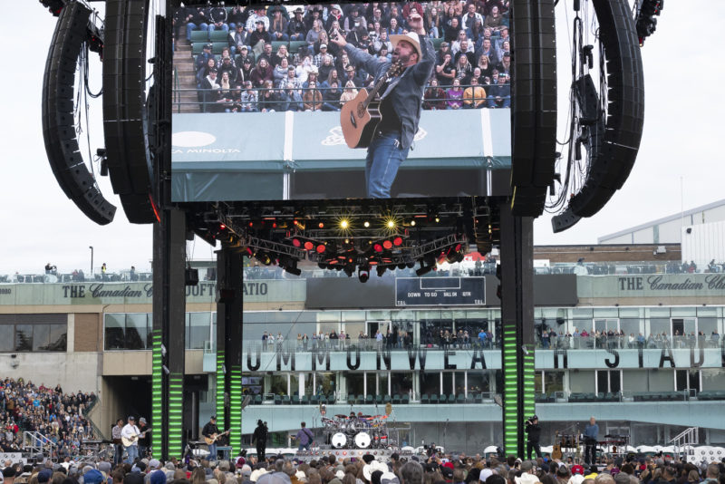 Garth Brooks stage at Commonwealth Staduim Edmonton